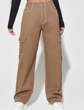 Pantaloni SHEIN, maro, XS Maro