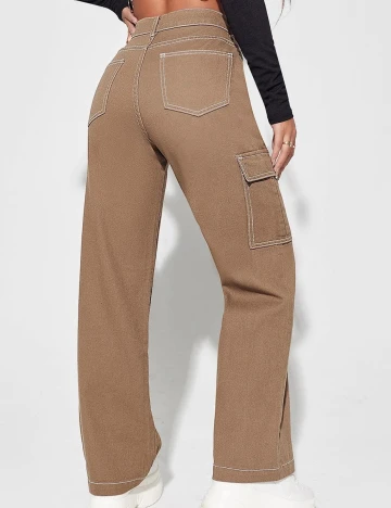 Pantaloni SHEIN, maro, XS Maro