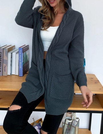 Cardigan SHEIN, gri, L