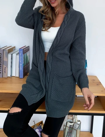 Cardigan SHEIN, gri, L