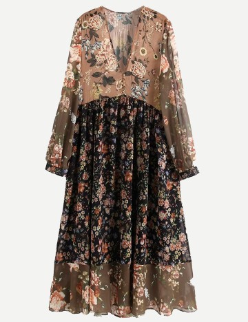 Rochie medie SHEIN, floral, L