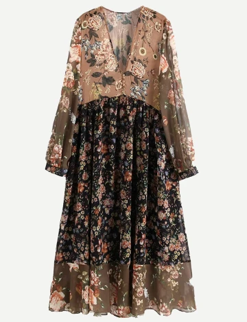 Rochie medie SHEIN, floral, L