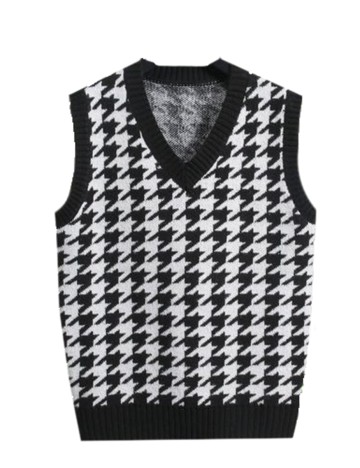 Vesta SHEIN, negru/alb, L