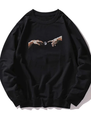 Bluza Romwe, negru, XL
